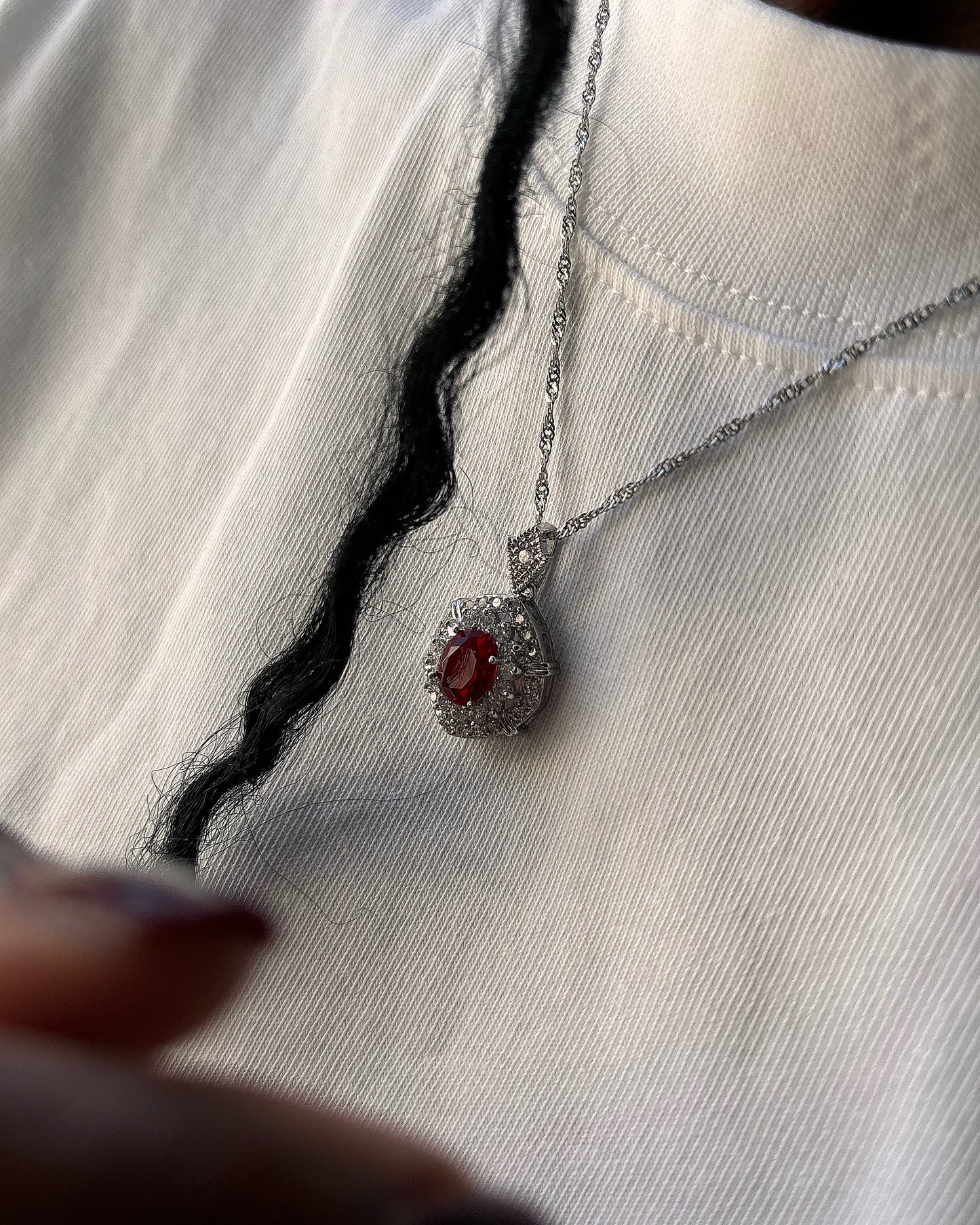 A-Town necklace red stone