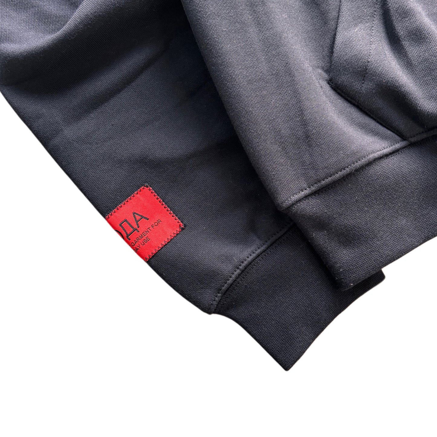 Distressed UNI logo hoodie