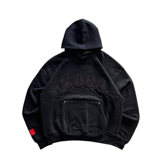 Distressed UNI logo hoodie